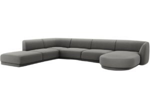 Micadoni Sametov&aacute; rohov&aacute; pohovka Miley 330 cm