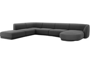 Micadoni Sametov&aacute; rohov&aacute; pohovka Miley 330 cm