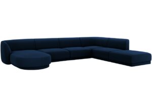 Micadoni Sametov&aacute; rohov&aacute; pohovka Miley 330 cm