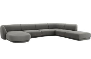 Micadoni Sametov&aacute; rohov&aacute; pohovka Miley 330 cm