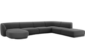 Micadoni Sametov&aacute; rohov&aacute; pohovka Miley 330 cm