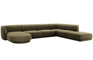 Micadoni Sametov&aacute; rohov&aacute; pohovka Miley 330 cm