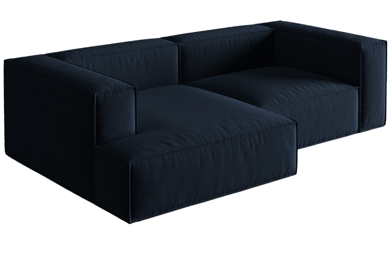 Micadoni Sametová rohová pohovka Nuria 252 cm