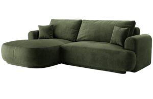 Micadoni Sametov&aacute; rozkl&aacute;dac&iacute; pohovka Ella 271 cm