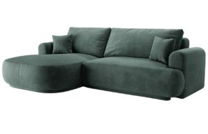 Micadoni Sametov&aacute; rozkl&aacute;dac&iacute; pohovka Ella 271 cm