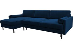 Micadoni Sametov&aacute; rozkl&aacute;dac&iacute; pohovka Scott 212 cm