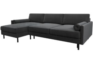 Micadoni Sametov&aacute; rozkl&aacute;dac&iacute; pohovka Scott 212 cm