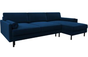 Micadoni Sametov&aacute; rozkl&aacute;dac&iacute; pohovka Scott 212 cm