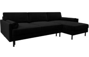 Micadoni Sametov&aacute; rozkl&aacute;dac&iacute; pohovka Scott 212 cm