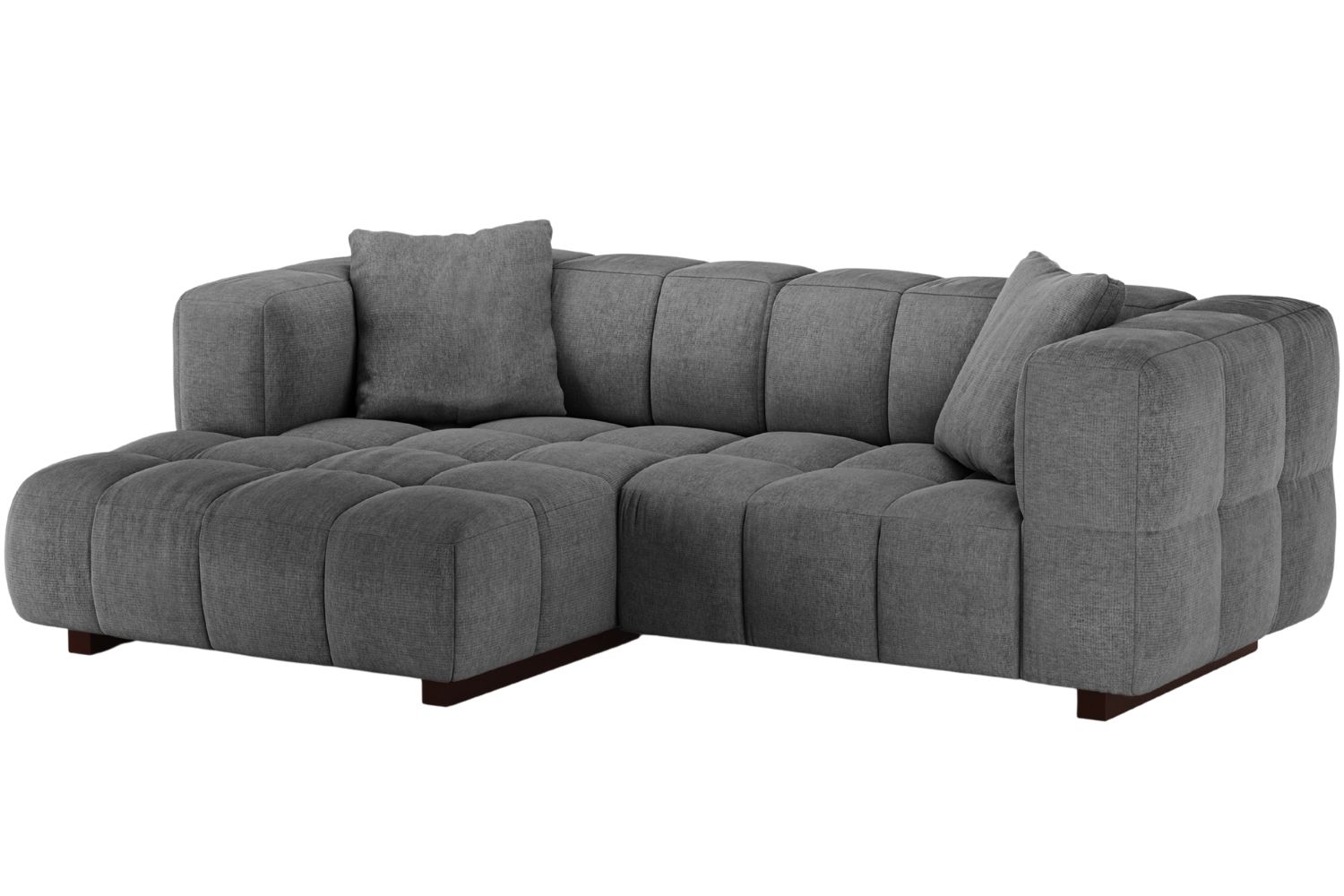 Micadoni Šedá rozkládací pohovka Puma 260 cm