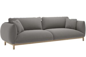 Micadoni &Scaron;ed&aacute; sametov&aacute; čtyřm&iacute;stn&aacute; pohovka Ada 248 cm