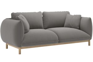 Micadoni &Scaron;ed&aacute; sametov&aacute; dvoum&iacute;stn&aacute; pohovka Ada 178 cm