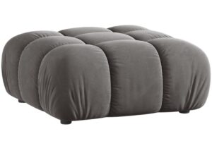 Micadoni &Scaron;ed&aacute; sametov&aacute; podnožka Bellis 94 x 94 cm