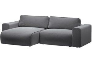 Micadoni &Scaron;ed&aacute; sametov&aacute; rozkl&aacute;dac&iacute; pohovka Victor 246 cm