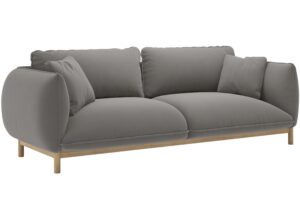 Micadoni &Scaron;ed&aacute; sametov&aacute; trojm&iacute;stn&aacute; pohovka Ada 208 cm