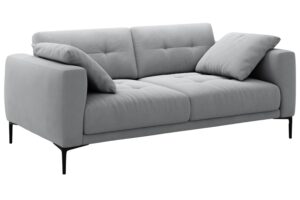 Micadoni &Scaron;ed&aacute; sametov&aacute; trojm&iacute;stn&aacute; pohovka Bemy 200 cm