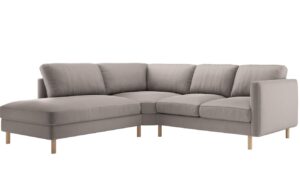 Micadoni &Scaron;edob&eacute;žov&aacute; sametov&aacute; rohov&aacute; pohovka Eden 267 cm