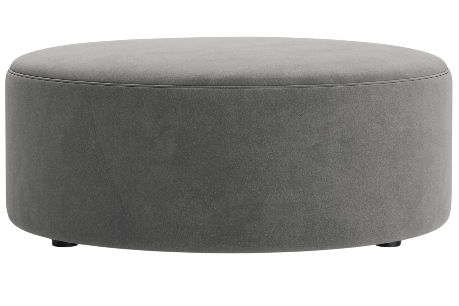 Micadoni Šedý sametový taburet Dia 90 cm