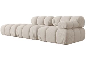 Micadoni Světle b&eacute;žov&aacute; čtyřm&iacute;stn&aacute; pohovka Bellis 282 cm