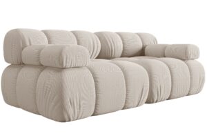 Micadoni Světle b&eacute;žov&aacute; dvoum&iacute;stn&aacute; pohovka Bellis 188 cm