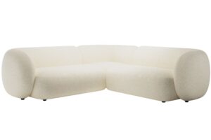 Micadoni Světle b&eacute;žov&aacute; rohov&aacute; pohovka Kate 252 cm