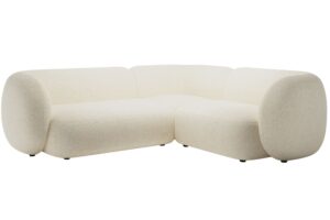 Micadoni Světle b&eacute;žov&aacute; rohov&aacute; pohovka Kate 252 cm