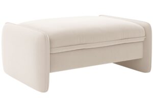 Micadoni Světle b&eacute;žov&aacute; sametov&aacute; podnožka Georgia 115 x 70 cm