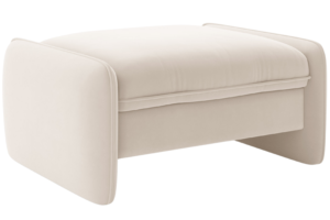 Micadoni Světle b&eacute;žov&aacute; sametov&aacute; podnožka Georgia 95 x 70 cm