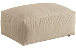 Micadoni Světle b&eacute;žov&aacute; sametov&aacute; podnožka Martina 95 x 65 cm