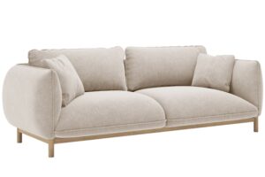 Micadoni Světle b&eacute;žov&aacute; trojm&iacute;stn&aacute; pohovka Ada 208 cm