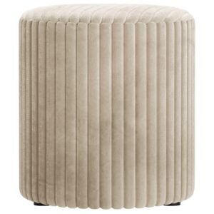 Micadoni Světle b&eacute;žov&yacute; man&scaron;estrov&yacute; taburet Dia 40 cm