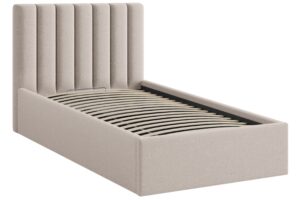 Micadoni Světle hněd&aacute; postel Allison 90 x 200 cm s &uacute;ložn&yacute;m prostorem