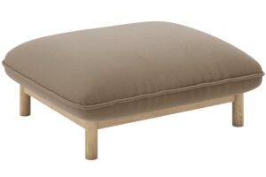 Micadoni Světle hněd&aacute; sametov&aacute; podnožka Ada 80 x 65 cm