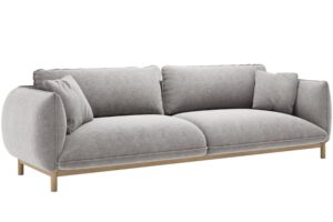 Micadoni Světle &scaron;ed&aacute; čtyřm&iacute;stn&aacute; pohovka Ada 248 cm