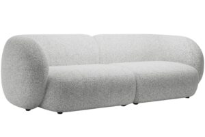 Micadoni Světle &scaron;ed&aacute; čtyřm&iacute;stn&aacute; pohovka Kate 243 cm