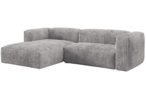 Micadoni Světle &scaron;ed&aacute; man&scaron;estrov&aacute; rohov&aacute; pohovka Martina 280 cm