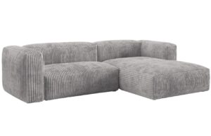 Micadoni Světle &scaron;ed&aacute; man&scaron;estrov&aacute; rohov&aacute; pohovka Martina 280 cm