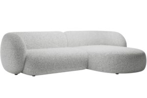 Micadoni Světle &scaron;ed&aacute; rohov&aacute; pohovka Kate 285 cm