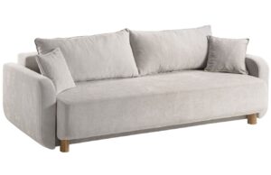 Micadoni Světle &scaron;ed&aacute;  rozkl&aacute;dac&iacute; pohovka Elen 231 cm