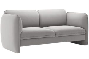 Micadoni Světle &scaron;ed&aacute; sametov&aacute; dvoum&iacute;stn&aacute; pohovka Georgia 168 cm