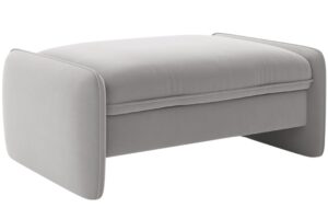 Micadoni Světle &scaron;ed&aacute; sametov&aacute; podnožka Georgia 115 x 70 cm