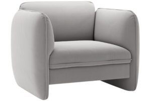 Micadoni Světle &scaron;ed&eacute; sametov&eacute; křeslo Georgia