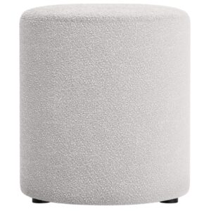 Micadoni Světle &scaron;ed&yacute; boucl&eacute; taburet Dia 40 cm