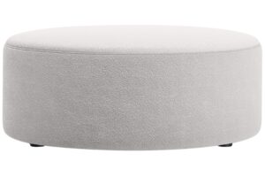 Micadoni Světle &scaron;ed&yacute; boucl&eacute; taburet Dia 90 cm