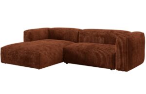 Micadoni Terakotově červen&aacute; man&scaron;estrov&aacute; rohov&aacute; pohovka Martina 280 cm