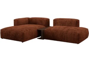 Micadoni Terakotově červen&aacute; man&scaron;estrov&aacute; rohov&aacute; pohovka Martina 285 cm