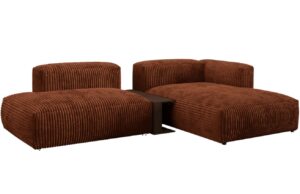 Micadoni Terakotově červen&aacute; man&scaron;estrov&aacute; rohov&aacute; pohovka Martina 285 cm