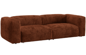 Micadoni Terakotově červen&aacute; man&scaron;estrov&aacute; trojm&iacute;stn&aacute; pohovka Martina 240 cm