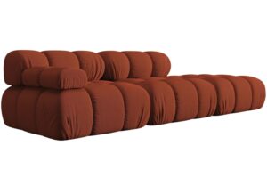 Micadoni Terakotově oranžov&aacute; čtyřm&iacute;stn&aacute; pohovka Bellis 282 cm