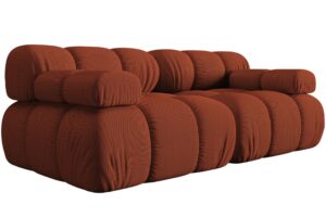 Micadoni Terakotově oranžov&aacute; dvoum&iacute;stn&aacute; pohovka Bellis 188 cm